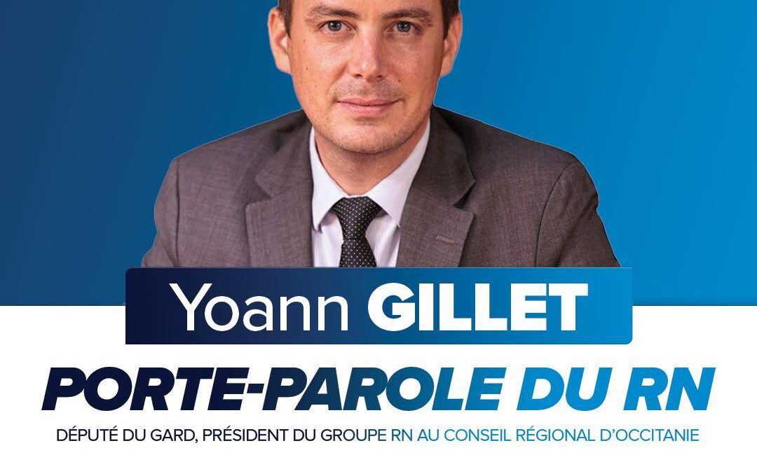 Yoann Gillet nommé porte-parole du Rassemblement National