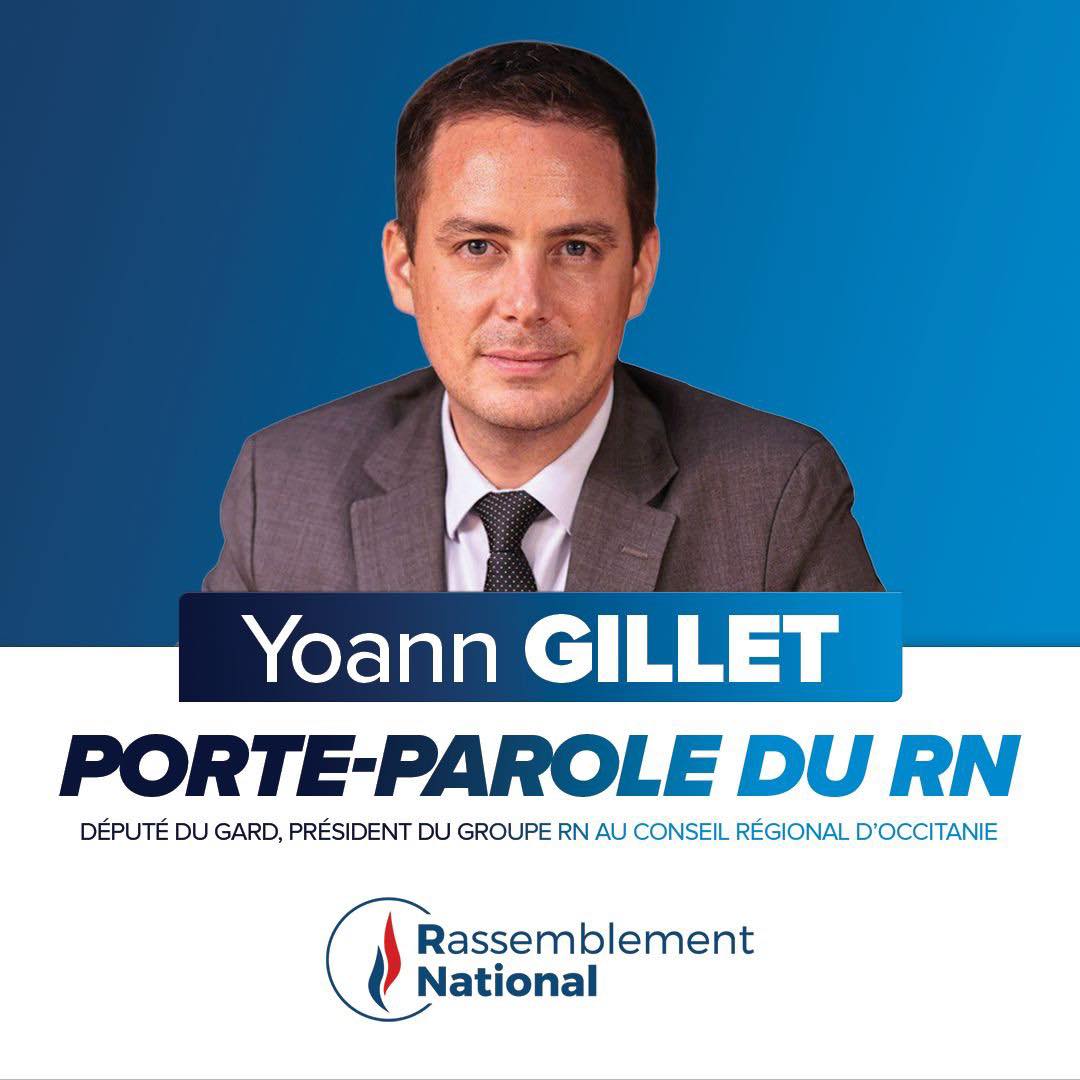 Yoann Gillet nommé porte-parole du Rassemblement National